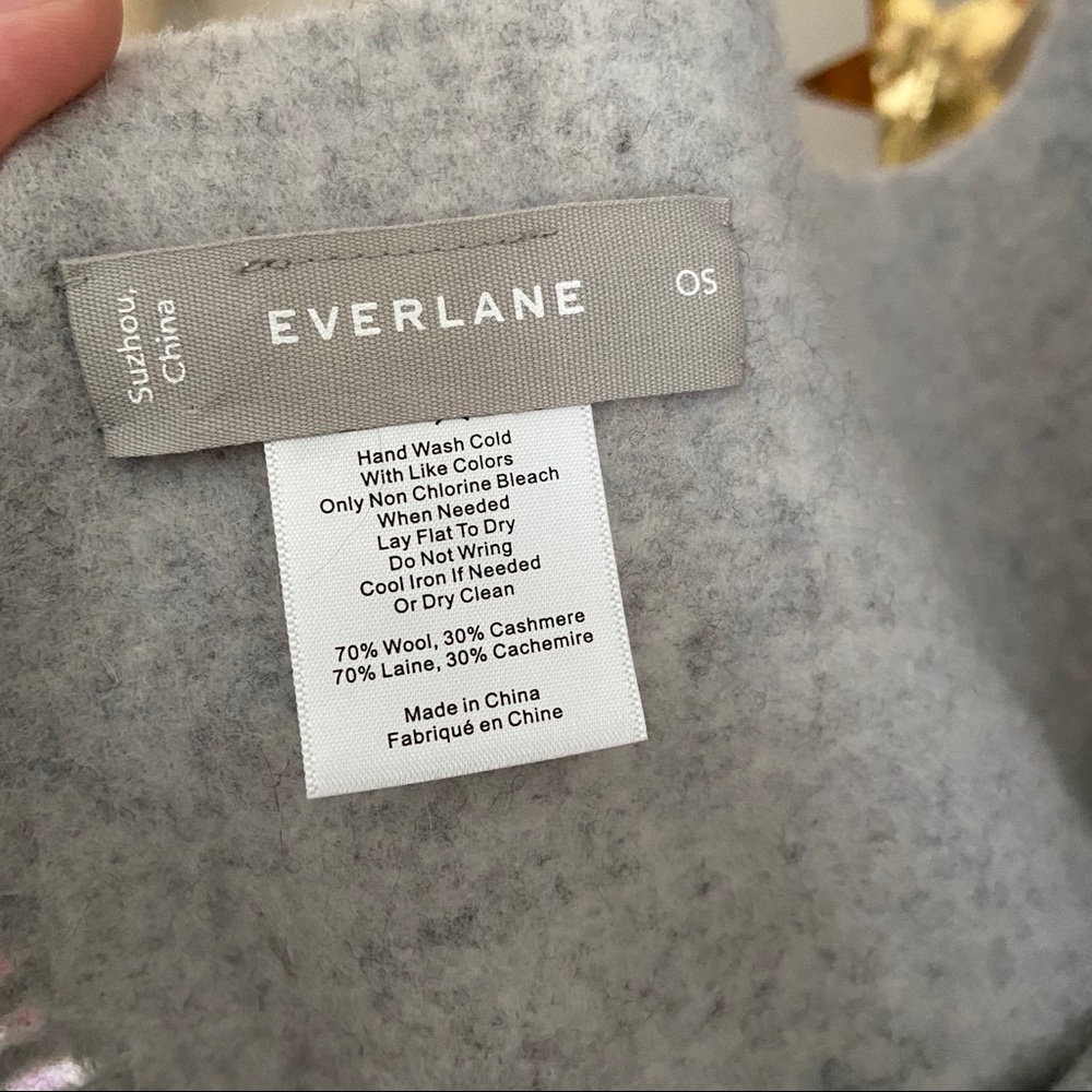 Everlane wool cashmere blanket scarf heather gray - Picture 4 of 4